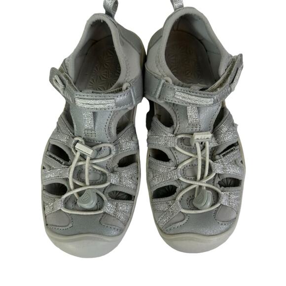 Keen Moxie Girls Silver Glitter Sandals Size 13 Hiking Water Shoes - Picture 6 of 7